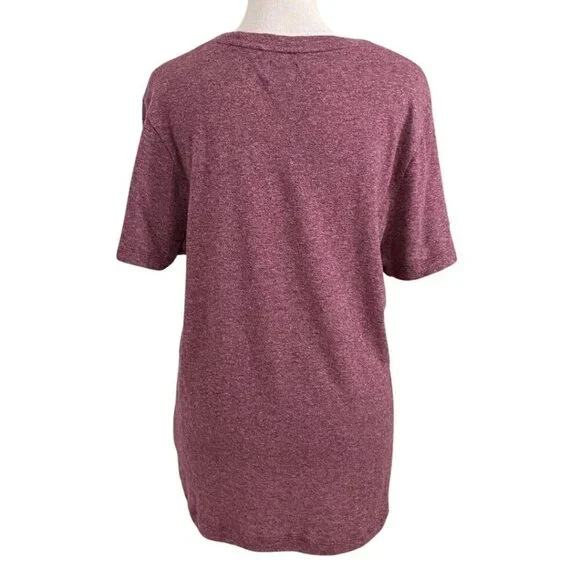 J CREW MEN'S COTTON CASHMERE BLEND TEE IN BURGUNDY - M - Picture 3 of 8